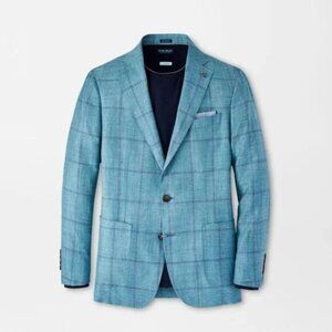 Peter Millar Viridian Creston Windowpane Sport Coat Jacket Blazer MS24XJ07